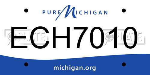 ECH7010 Michigan License Plate