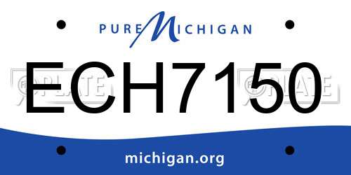 ECH7150 Michigan License Plate