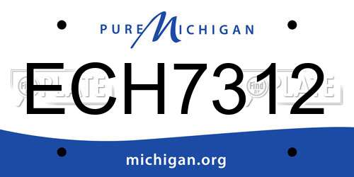 ECH7312 Michigan License Plate