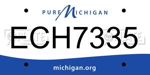 ECH7335 Michigan License Plate