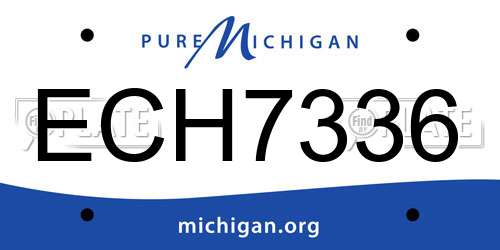 ECH7336 Michigan License Plate