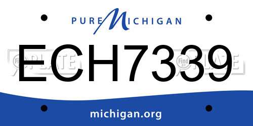 ECH7339 Michigan License Plate