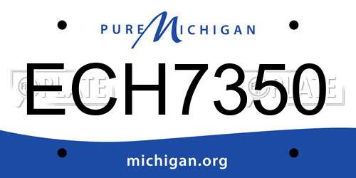 ECH7350 Michigan License Plate