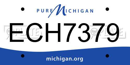 ECH7379 Michigan License Plate