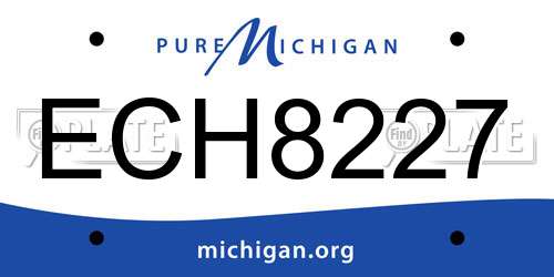 ECH8227 Michigan License Plate