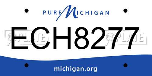 ECH8277 Michigan License Plate