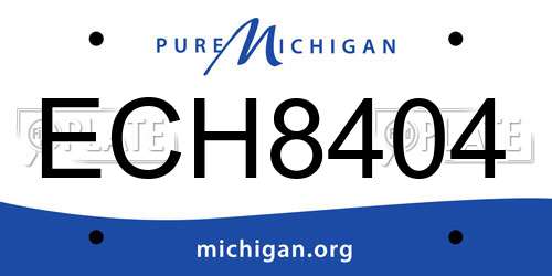 ECH8404 Michigan License Plate