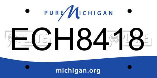 ECH8418 Michigan License Plate
