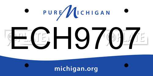 ECH9707 Michigan License Plate