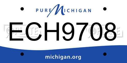 ECH9708 Michigan License Plate