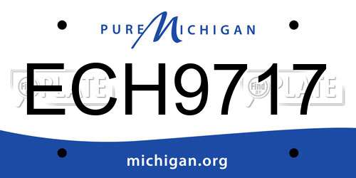 ECH9717 Michigan License Plate