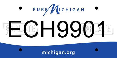 ECH9901 Michigan License Plate