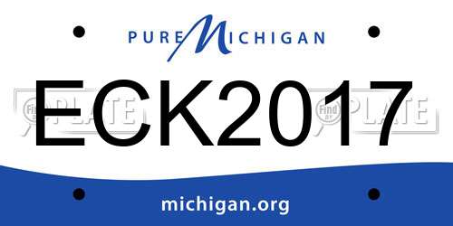 ECK2017 Michigan License Plate