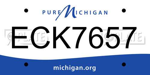 ECK7657 Michigan License Plate
