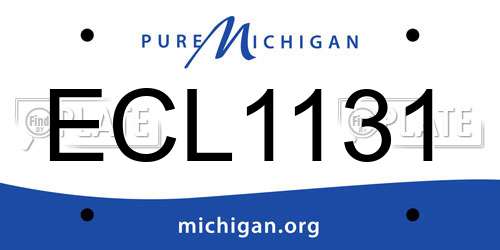 ECL1131 Michigan License Plate