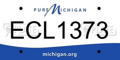 ECL1373 Michigan License Plate