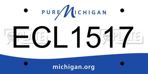 ECL1517 Michigan License Plate