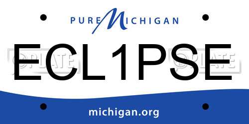 ECL1PSE Michigan License Plate