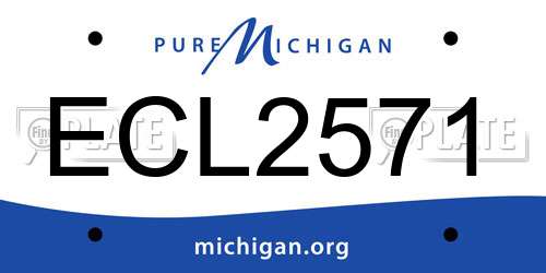 ECL2571 Michigan License Plate