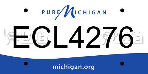 ECL4276 Michigan License Plate