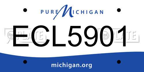 ECL5901 Michigan License Plate