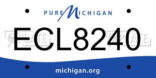 ECL8240 Michigan License Plate