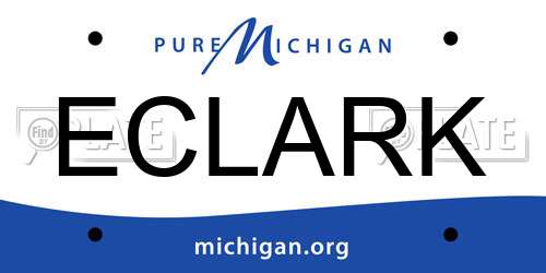 ECLARK Michigan License Plate