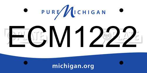 ECM1222 Michigan License Plate