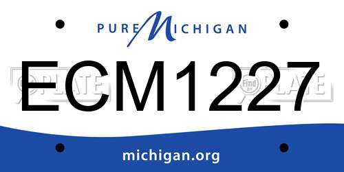 ECM1227 Michigan License Plate