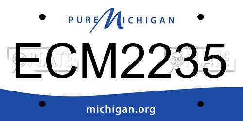 ECM2235 Michigan License Plate
