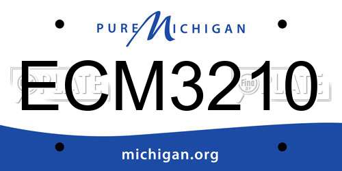ECM3210 Michigan License Plate
