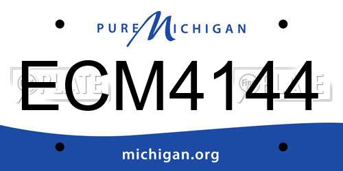 ECM4144 Michigan License Plate