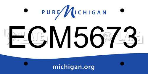 ECM5673 Michigan License Plate