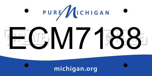 ECM7188 Michigan License Plate
