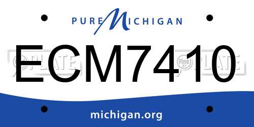 ECM7410 Michigan License Plate
