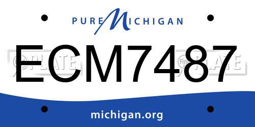 ECM7487 Michigan License Plate