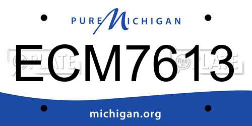 ECM7613 Michigan License Plate