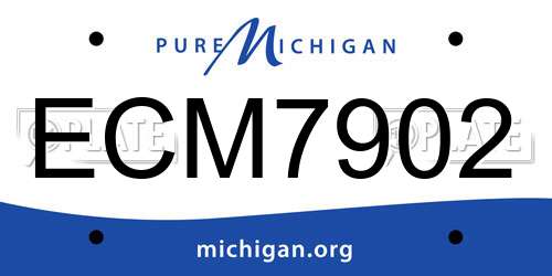 ECM7902 Michigan License Plate