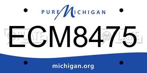 ECM8475 Michigan License Plate