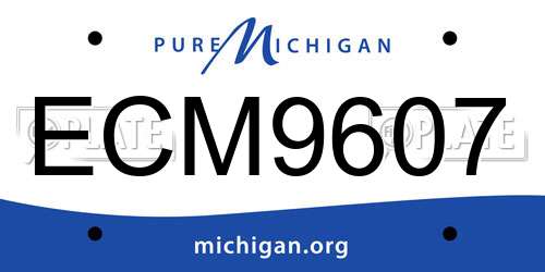 ECM9607 Michigan License Plate