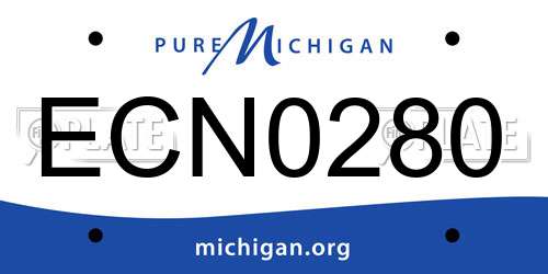 ECN0280 Michigan License Plate