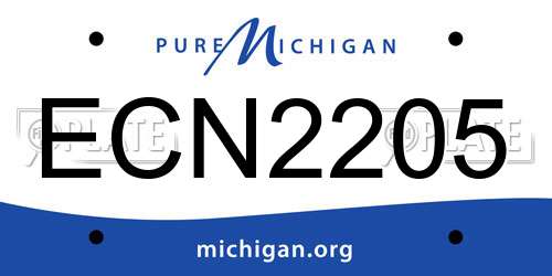 ECN2205 Michigan License Plate