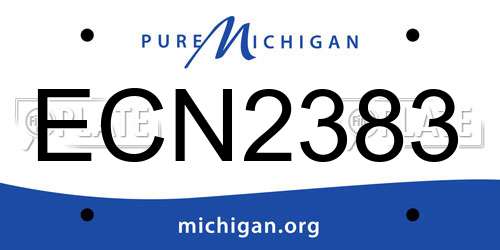 ECN2383 Michigan License Plate