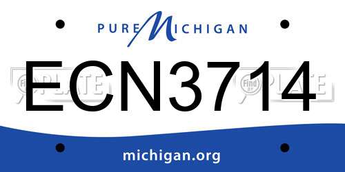 ECN3714 Michigan License Plate