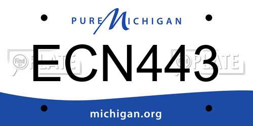 ECN443 Michigan License Plate
