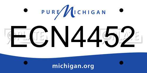 ECN4452 Michigan License Plate