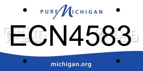 ECN4583 Michigan License Plate