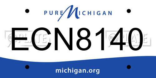ECN8140 Michigan License Plate