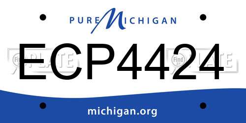 ECP4424 Michigan License Plate