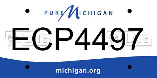 ECP4497 Michigan License Plate